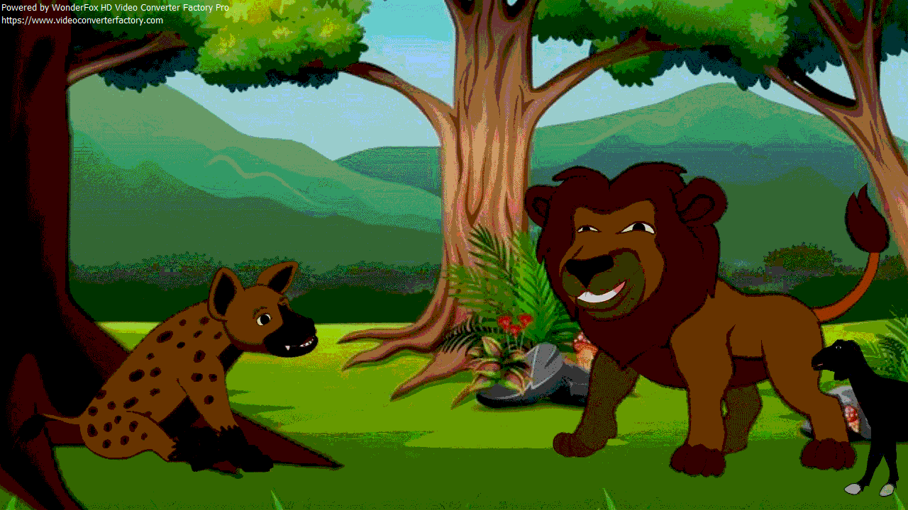LE LION, L'HYENE ET LE LIEVRE
